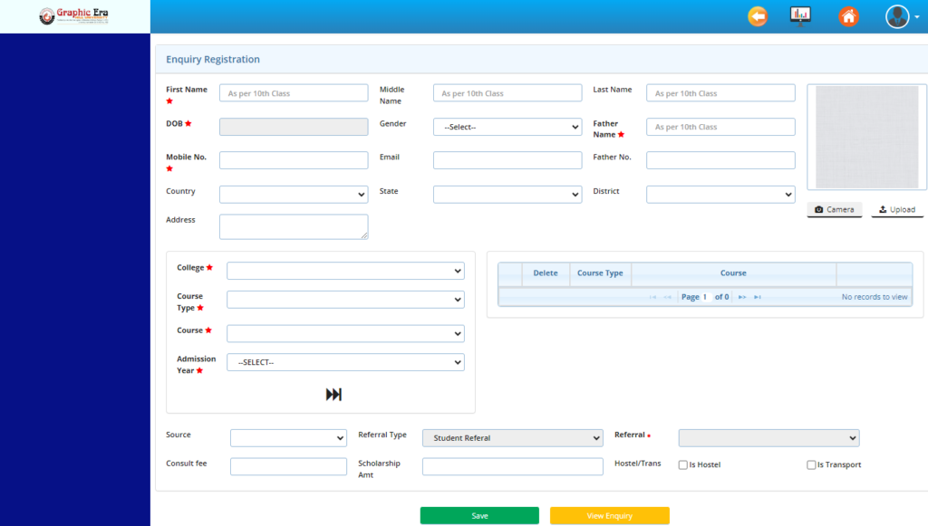 Process To Register In Erp Gehu